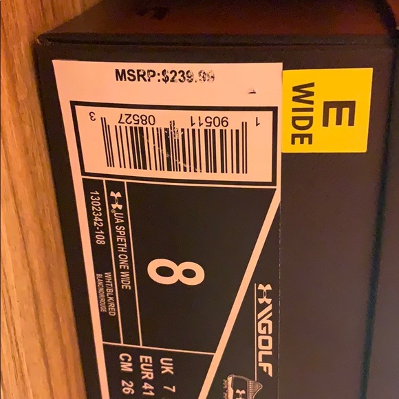 Under Armour Mens Spieth One Wide Golf Shoes - Picture 7 of 7